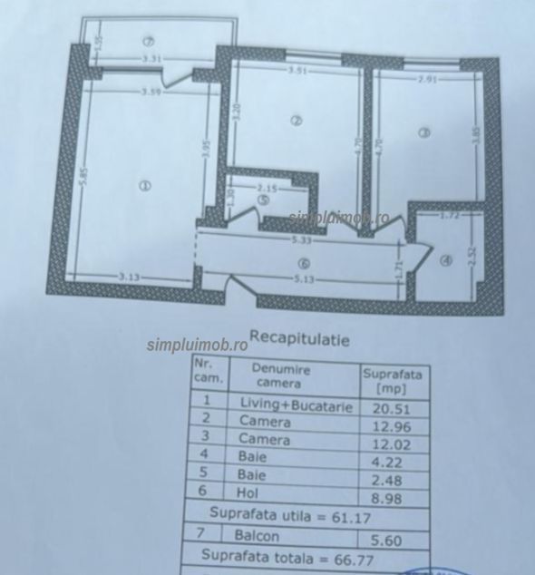 Centrala proprie bloc nou 3 camere Berceni Postalionului - Schiță 7