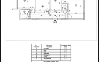 3 camere / Mobilat / Utilat / 2 parcari incluse in pret / LUX - Schiță 16