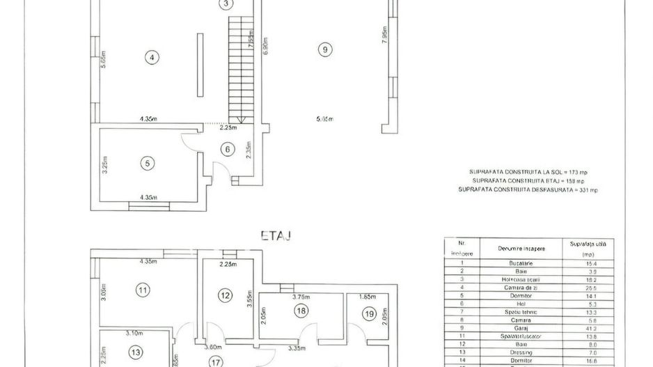 CASĂ DE VÂNZARE P+E | 263 MP UTILI | TEREN 500 M | GARAJ | VETERANI - Schiță 9
