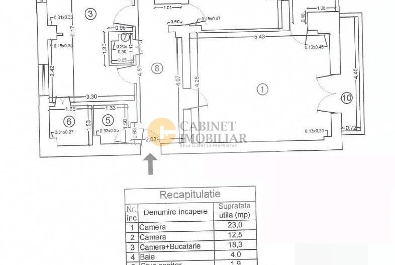 Proprietar vand 3 camere, 2/6 ultracentral (Parlament), 1995 - Schiță 9