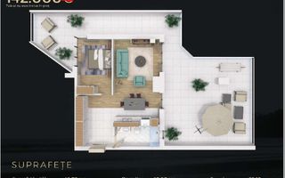 Direct Dezvoltator  Comision 0% Studio . 47 mp + Terasa 65 mp Solid Rezidence - Poză 2