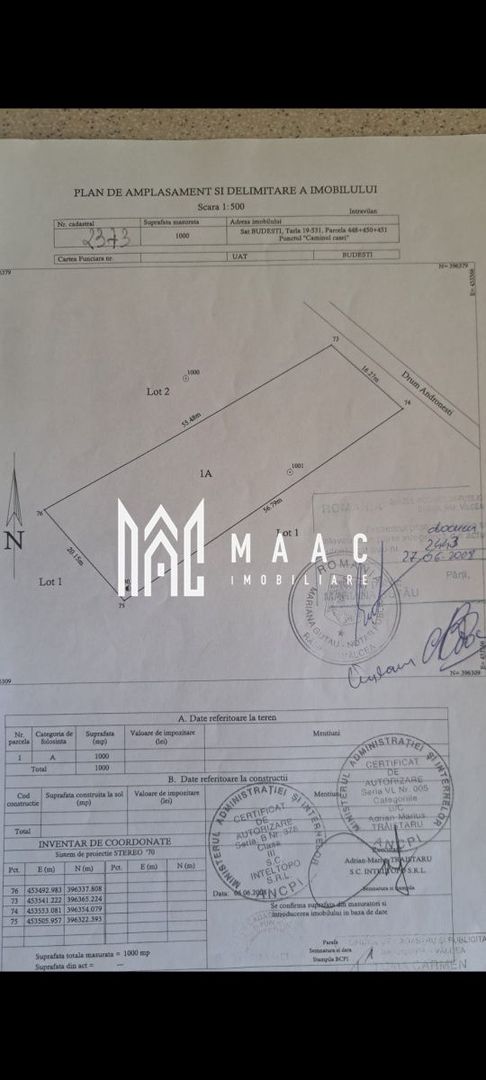 Teren intravilan de vânzare | Budești | 1.000 mp - Poză 7