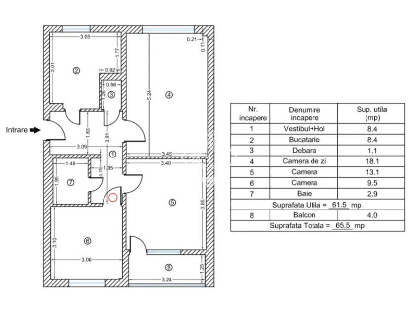 Apartament 3 camere - necesita renovare I Drumul Taberei - Schiță 7