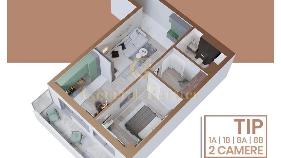 Vânzare apartament 2 camere | 55,6 mp | Copou Garden Residence - Poză 18