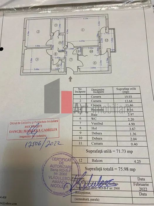 Apartament 3 camere Virtuții-Orsova - Schiță 8