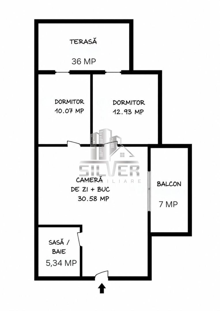 Apartament cu 3 camere/59mp/TERASA 36MP/CF/imobil nZEB/TVA INCLUS. - Poză 2