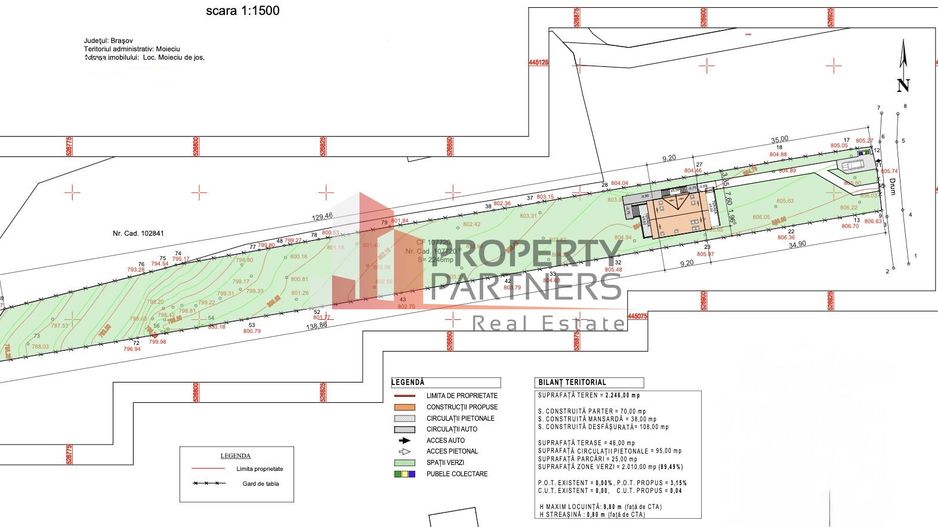 Teren intravilan 2.256 mp Bran – Podul Șimonului  |  Ideal cabane | Vedere Munte - Poză 3
