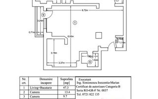 Apartament 4 camere, finisat modern, etaj 6, 102mp in zona Piata Alba Iulia - Schiță 17