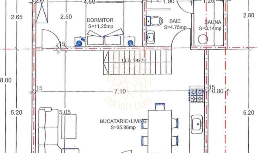 Cabana a Frame 4 camere 76 mp-teren-Colibita - Poză 2