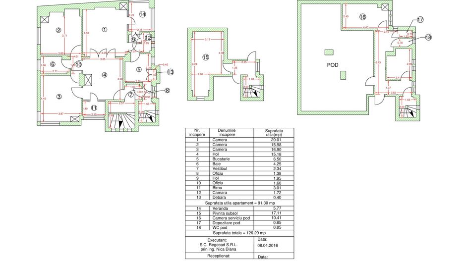 3 apartamente in Vila Primaverii 300 mp utili teren 250 mp - Poză 20