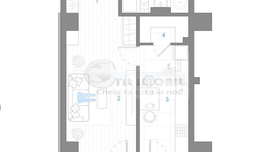 Apartament o camera - bloc nou - Cug - Selgros - Poză 3