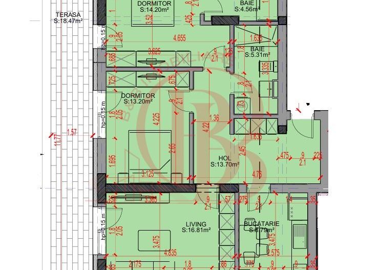 Apartament 3 camere Promo Loc Parcare Theodor Pallady - Schiță 2