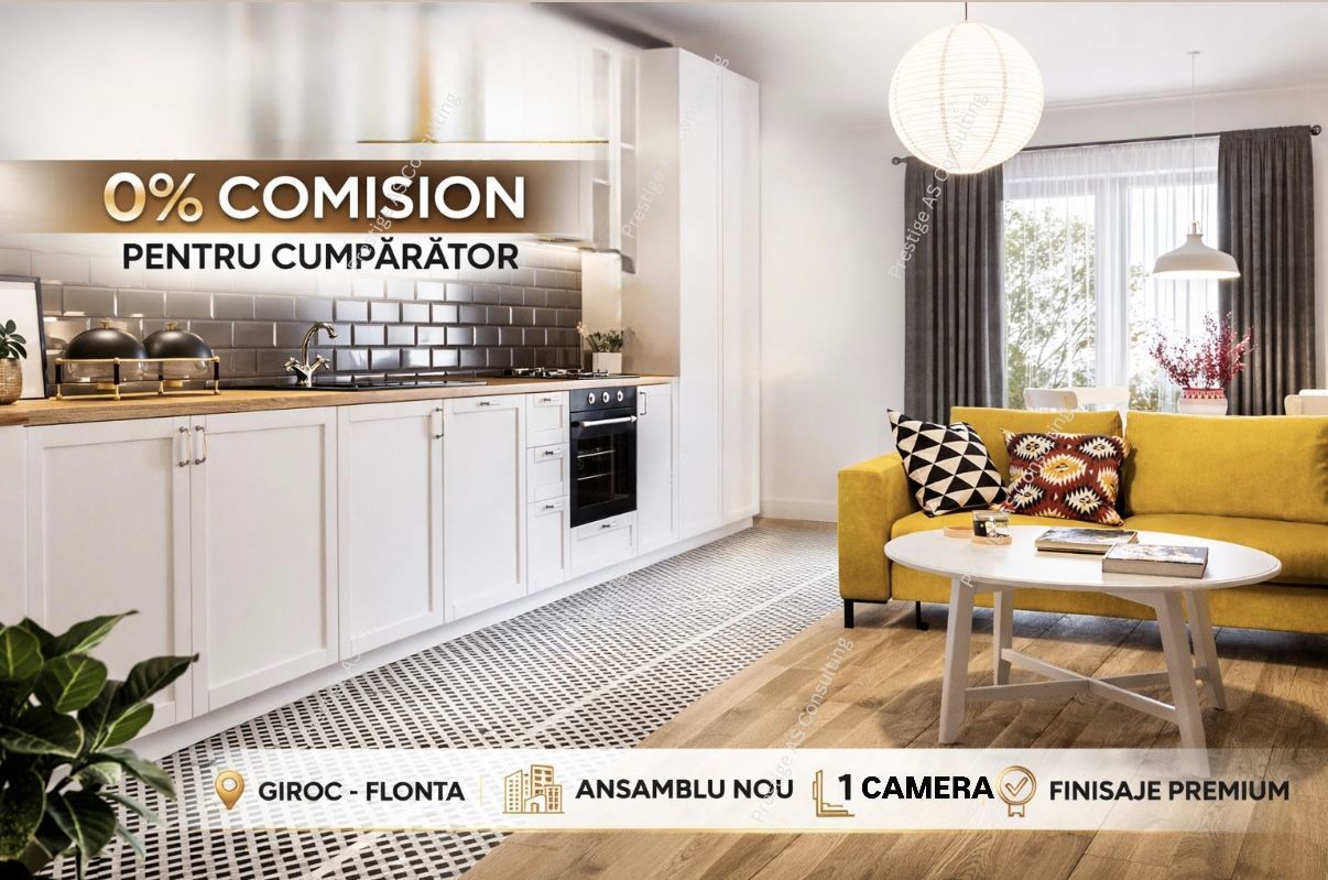 Giroc-Flonta | Apartamente 1 camera premium | Ansamblu nou | Reprezentare dezv - Poză 1