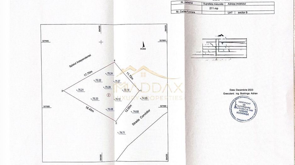 Teren Intravilan *211mp*  P+14 // Grozavesti - Schiță 5