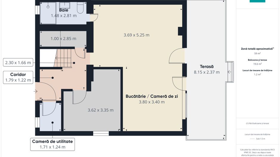 Duplex luminos 101 mp utili, teren 350mp în Covaci - Poză 7