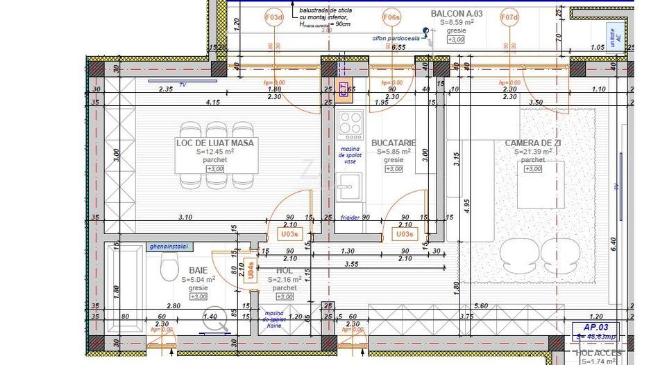 Bloc finalizat. Bucatarie inchisa. Loc de parcare. Spatiu depozitare. - Poză 8
