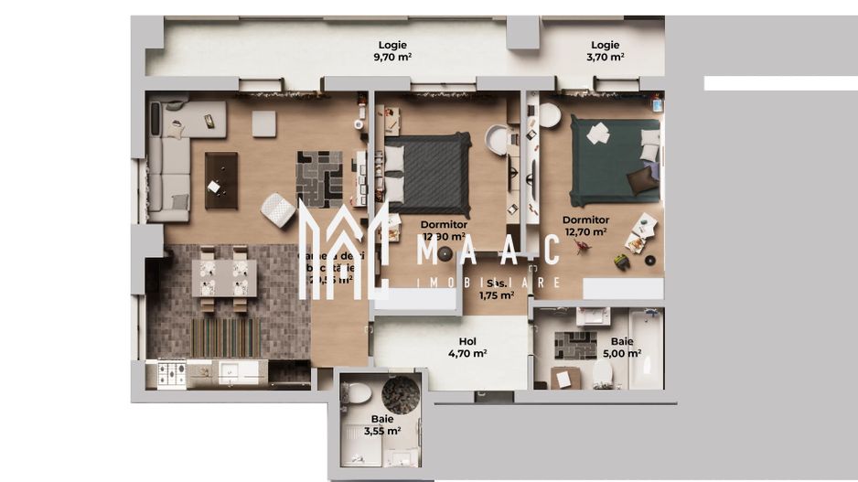 Apartament de lux 3 Camere I Finisat la cheie I Dezvoltator - Poză 19