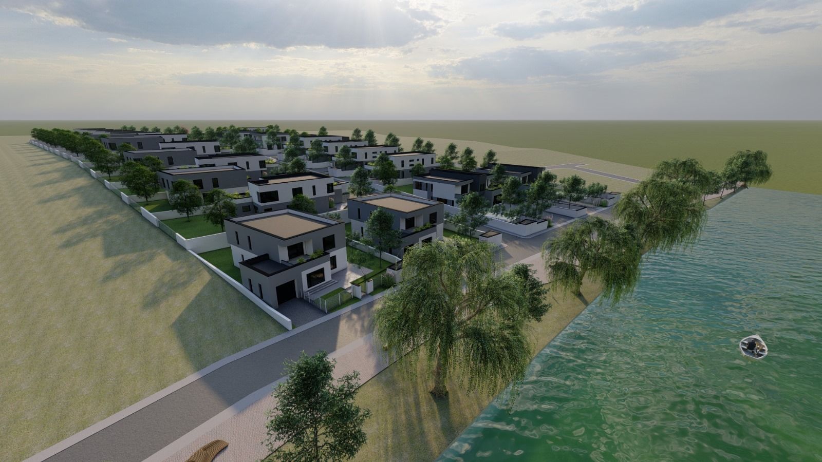 Vilă într-un Complex Rezidențial Nou cu Vedere la Balta Corbeanca - Poză 1