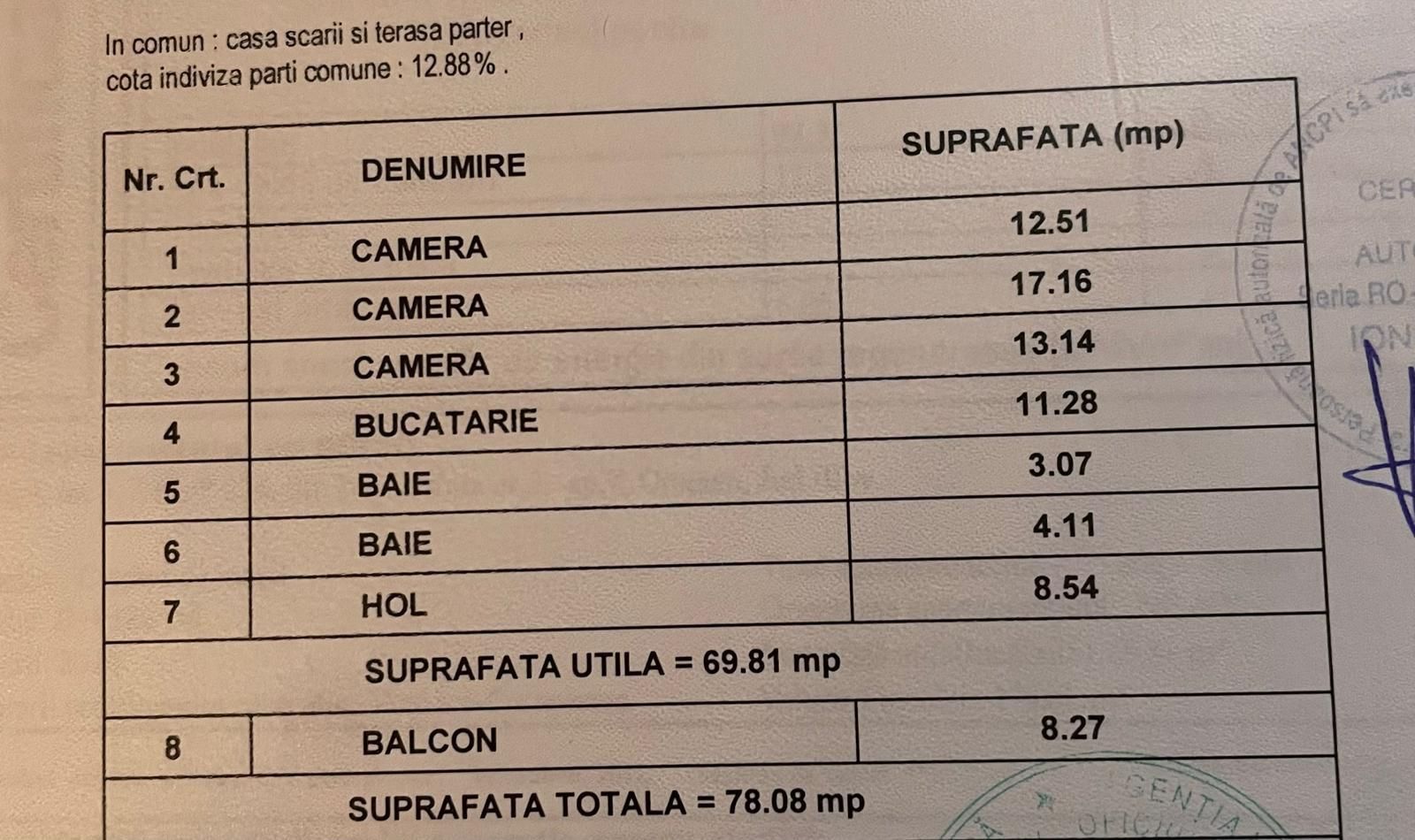 Apartament 3 camere | decomandat, mobilat, utilat, 2 locuri parcare - Schiță 13