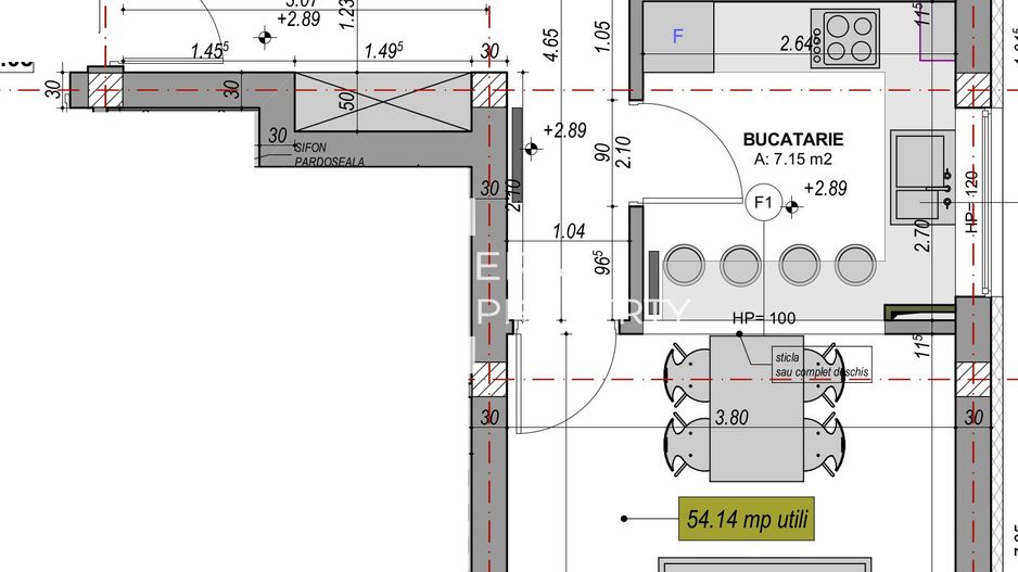 Apartament  54 mp/ ETAJ 1/zona Aeroport /Sibiu - Schiță 8