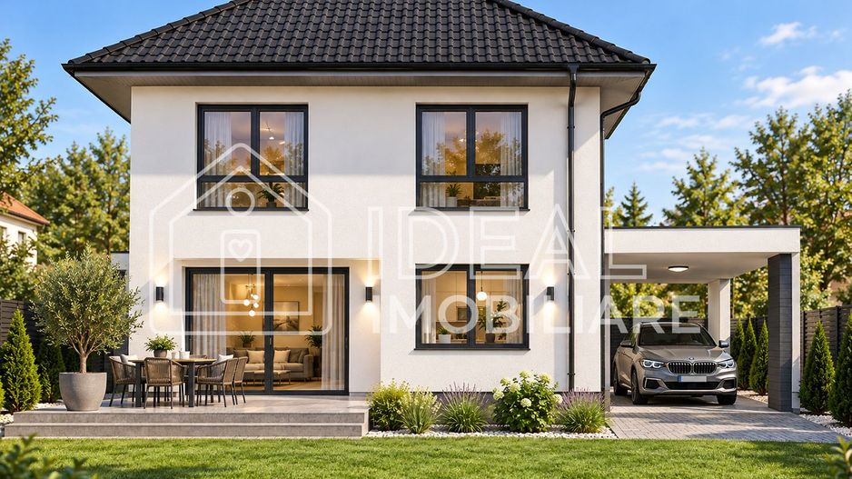 Casă individuală modernă – 3 dormitoare – terasă – carport – teren 400 mp - Poză 2