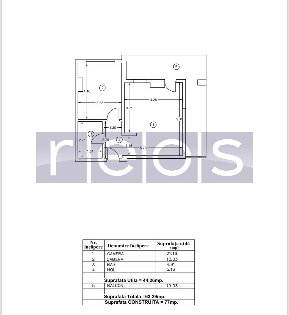 2 Camere | Ambient REsidence | Terasa 19 mp | 10% DISCOUNT LA AVANS 50% - Schiță 2