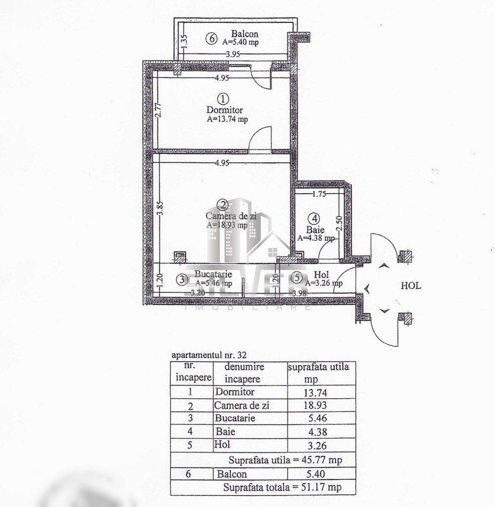 Apartament cu 2 camere/46 mp/parcare. - Poză 7
