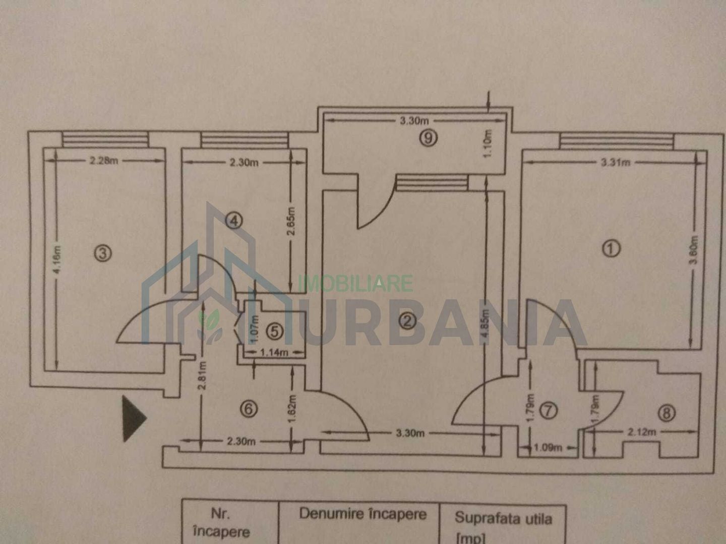 Apartament 3 camere, Tătărași, Iași – renovat complet, 58 mp, etaj 4 - Poză 8