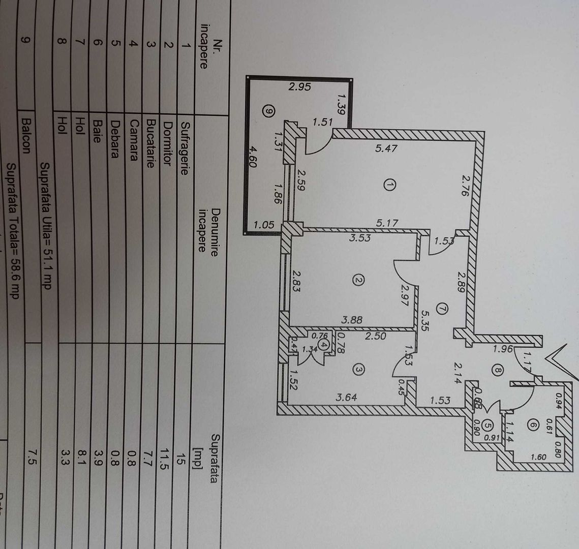 2 camere,decomandat,Mazepa 2,et.3 - Poză 3