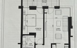 Apartament cu 2 camere + 2 bai *70mp* | Imobil Boutique | Zona Unirii - Schiță 53