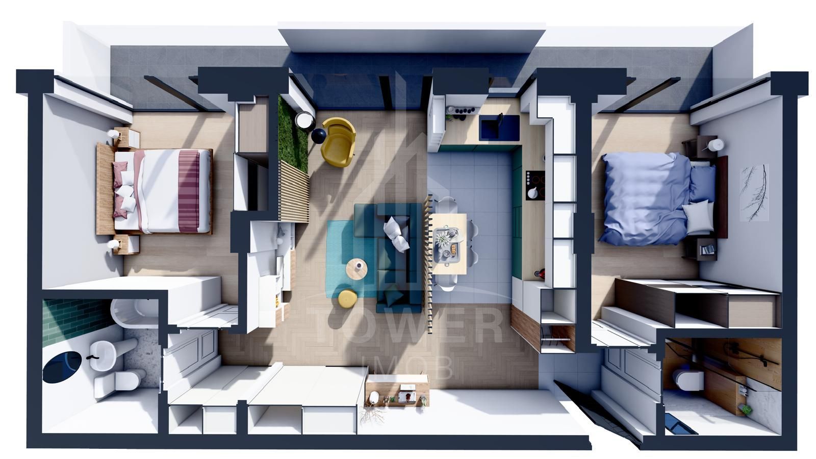 COMISION 0% | Apartament 3 camere de vânzare - Poză 2