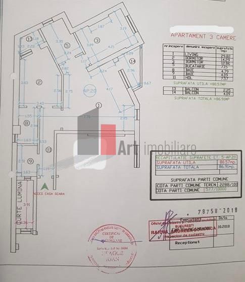 Apartament 3 camere Dr Taberei-Gran Via - Schiță 16