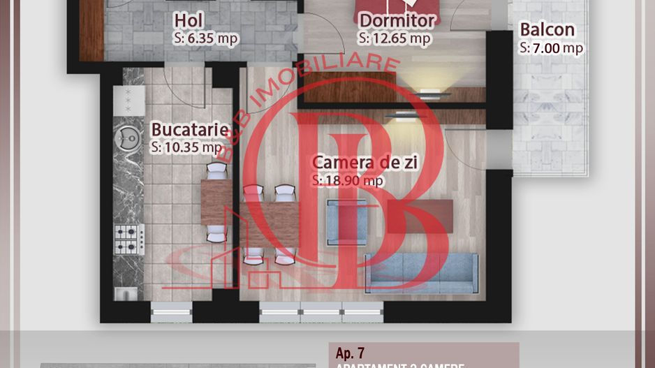 2 camere decomandat parcare bonus  -oferta lansare proiect Pallady - Schiță 1