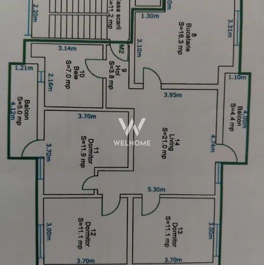Apartament 4 camere, 82 mp, mobilat, zona Mihai Viteazul - Poză 10