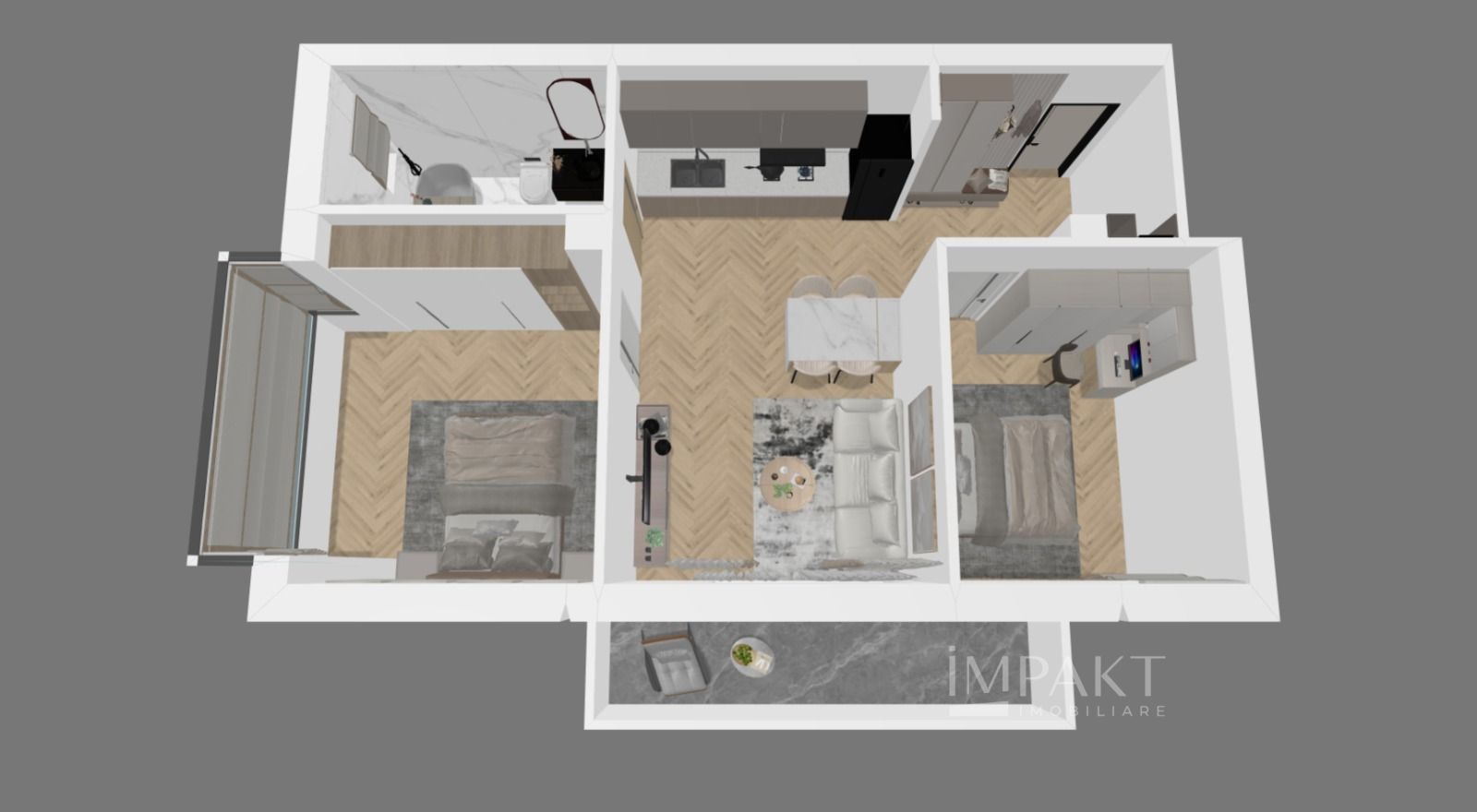 Apartament 3 camere | Terasa | Priveliste | Terra, Floresti - Poză 1
