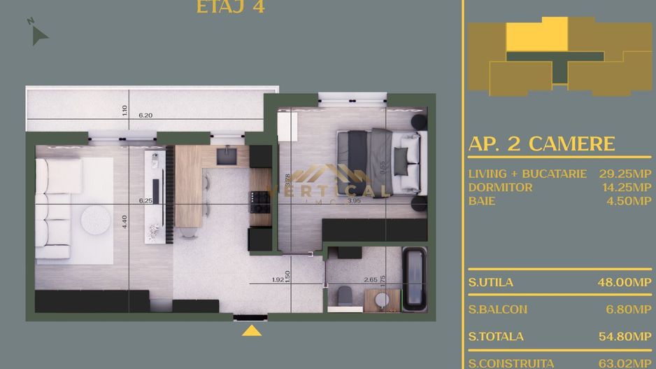 Apartament 2 camere - comuna Berceni - Poză 15