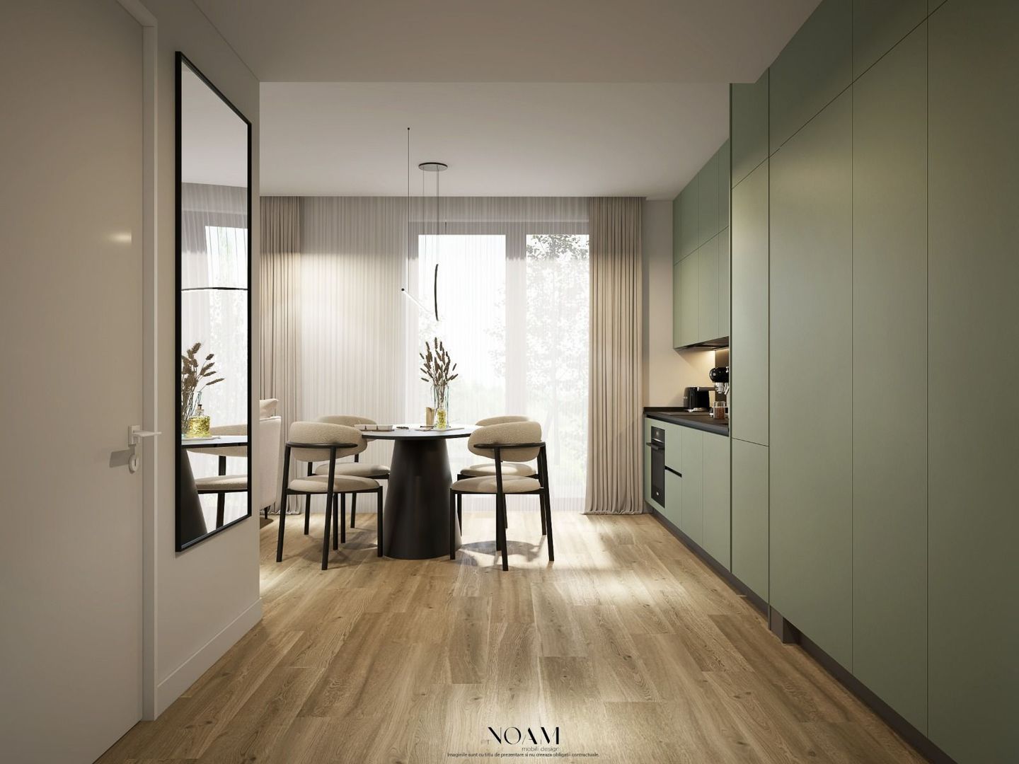Apartament cu 2 camere mobilat la inchiriere in Amber Forest - Poză 2
