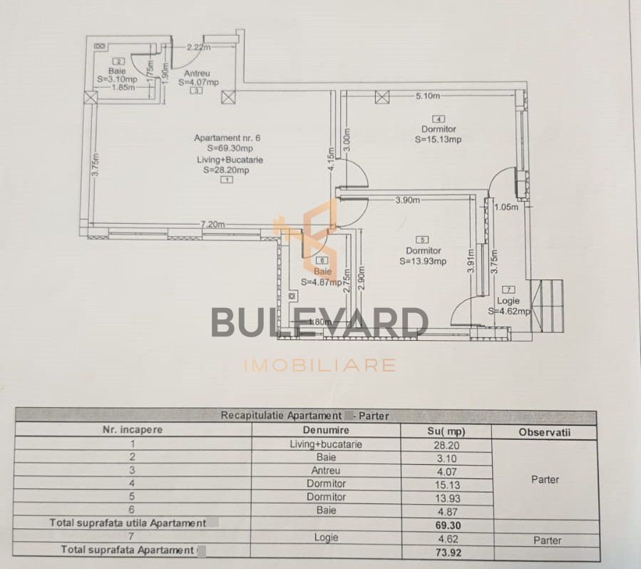 Apartament cu 3 camere+gradina de 58 mp, Sub-Cetate! - Poză 9