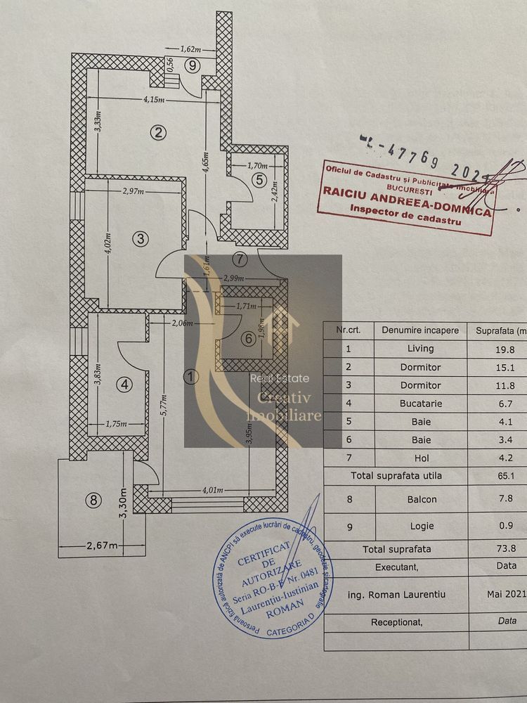 Apartament 3 camere complex rezidential Nusco Citta - Schiță 2