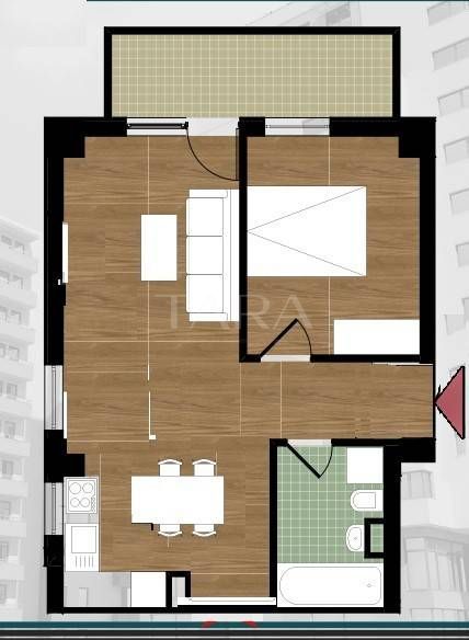 Apartament 2 camere, Florești, zona Eroilor - Poză 5