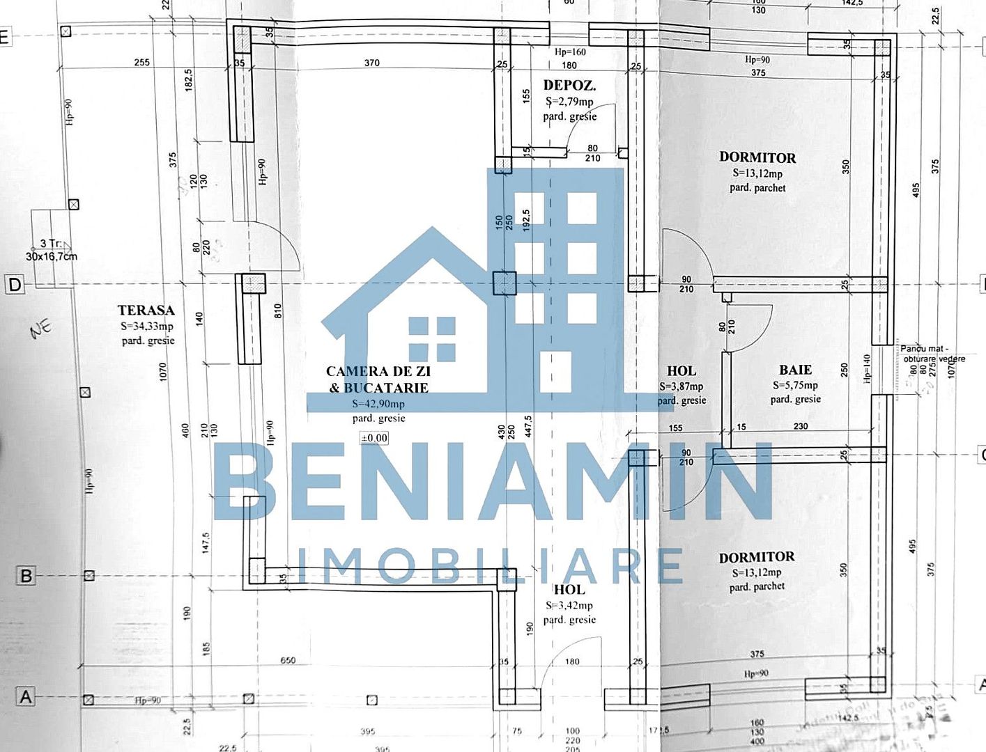 Casa pe parter-Teren 500mp-constructie noua-Libera - Schiță 2