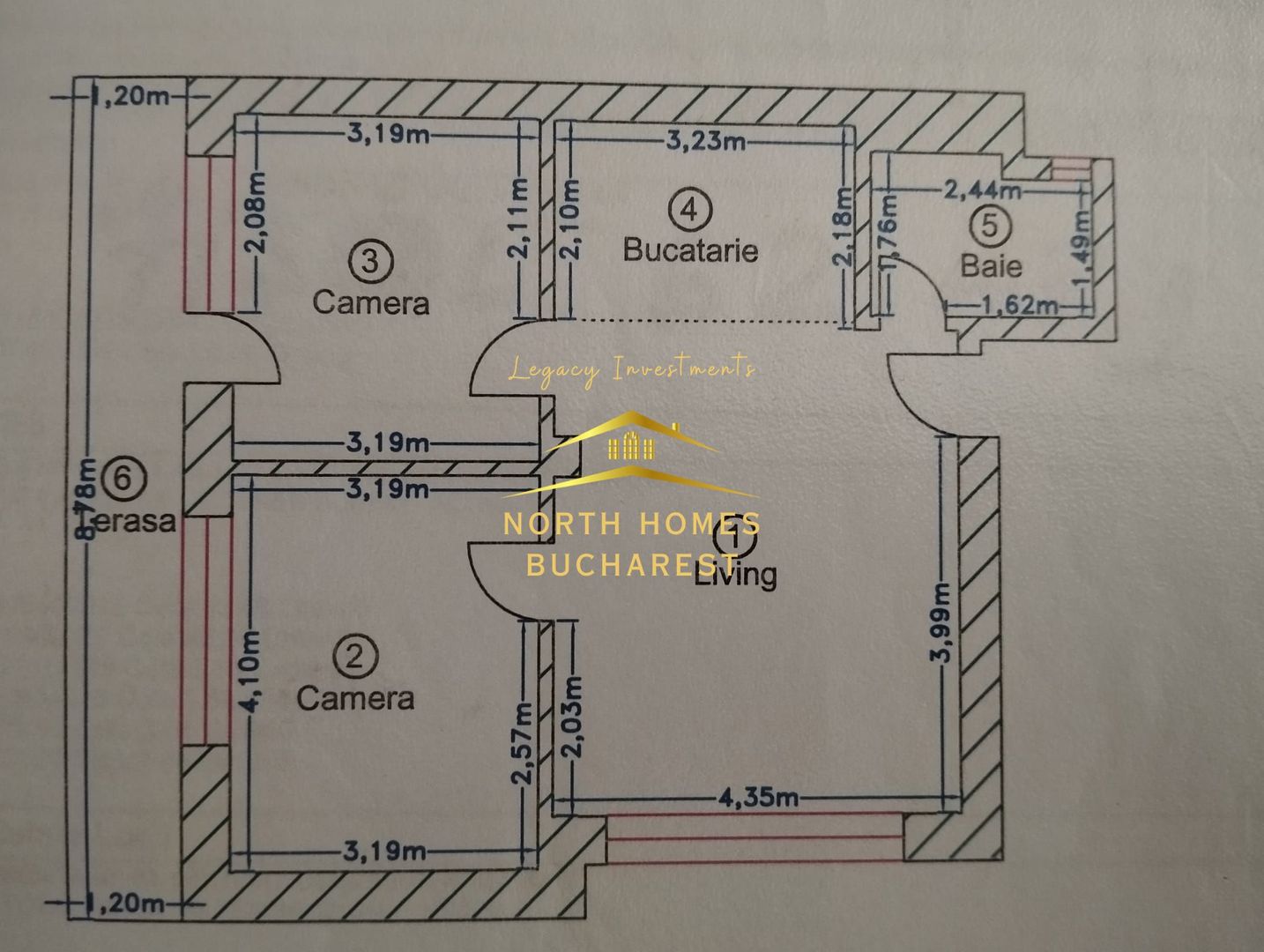 Apartament 3 camere cu terasa si gradina - Poză 2