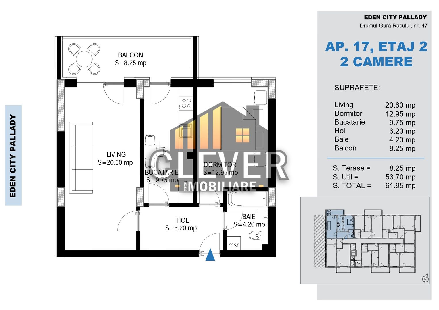 2 Camere Pallady | Încălzire Pardoseală | Comision 0% - Poză 3
