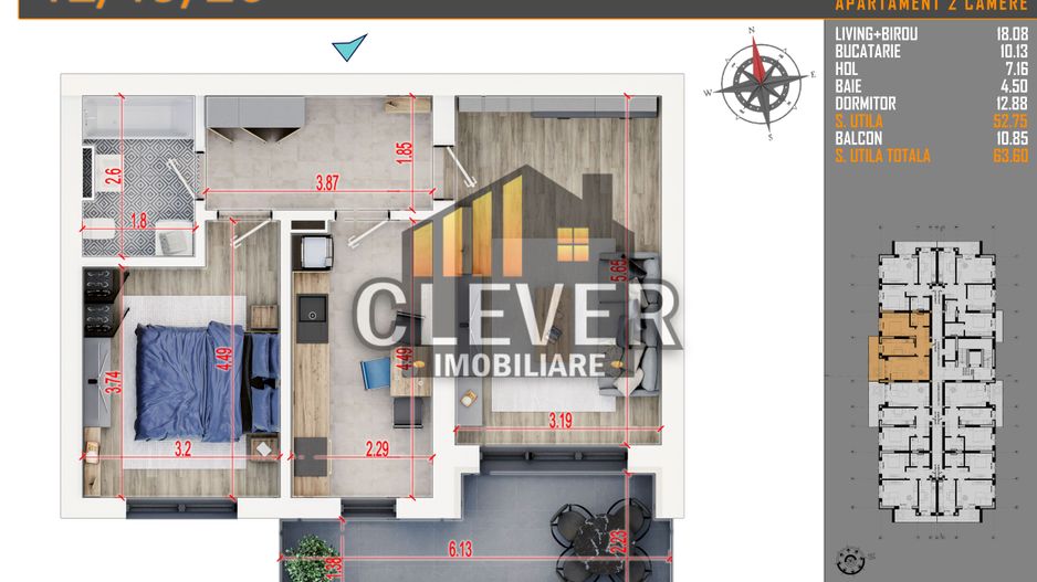 Apartament 2 camere Suprafata Generoasa Th. Pallady Sector 3 - Poză 1