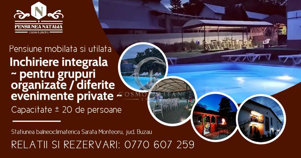 Pensiune inchiriere integrala pentru evenimente (aniversari/petreceri private) - Poză 1