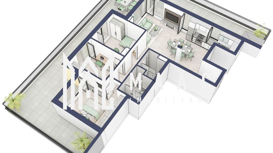 Penthouse 3 camere | Terasa 108 mp | Turnisor - Poză 3