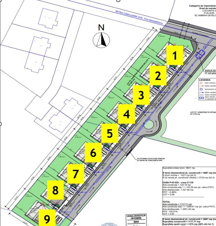 Proiect rezidențial autorizat pentru 9 vile – Titu Maiorescu - Pipera - Poză 7