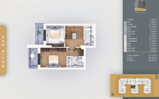 Duplex 3 camere Incalzire prin Pardoseala Theodor Pallady - Schiță 7