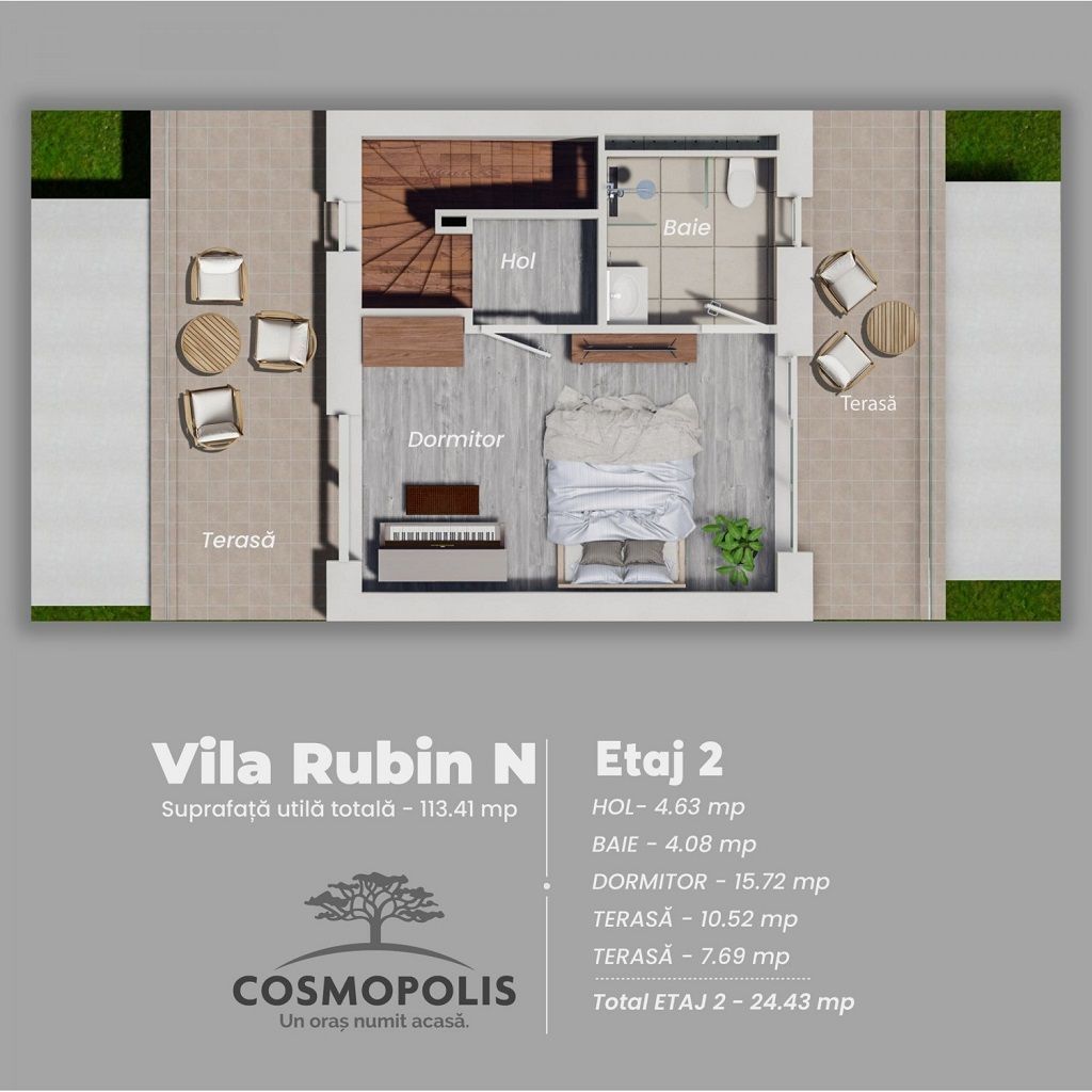 Casa noua tip duplex | 4 camere | 4 bai | Cosmopolis - Poză 22
