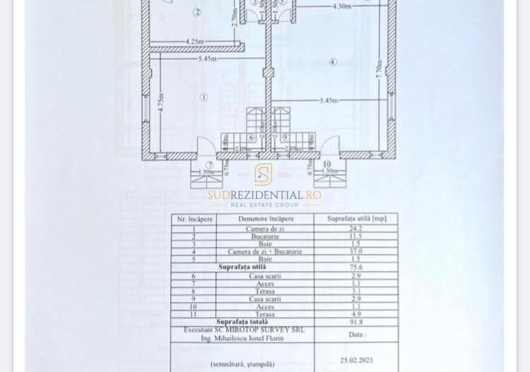 Vila duplex, semimobilata,3 camere, bucatarie inchisa,Comuna Berceni - Schiță 7